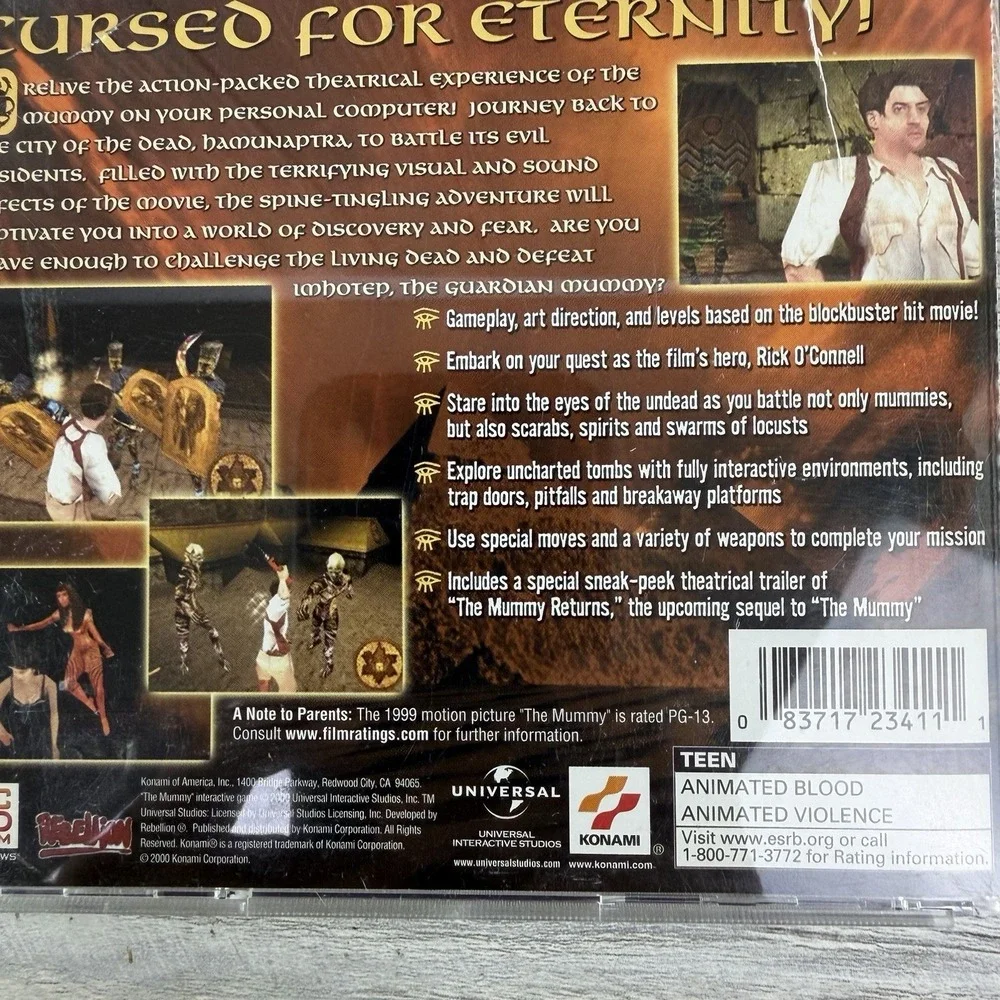 The Mummy PC Game Windows 2000 Konami Complete CIB